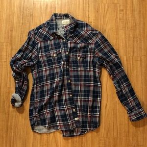 XL - Lucky Brand - Red/White/Blue Flannel